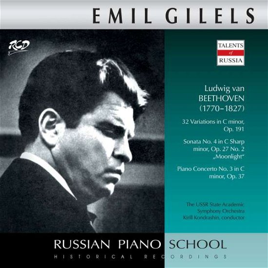 Beethoven - 32 Variations Op. 191 Piano Sonata Moonlight Piano Concert No. 3 Op. 37 - Gilels Emil - Music - RUSSIAN COMPACT DISC - 4600383163666 - 