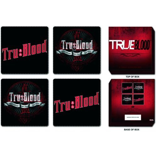 True Blood: Mixed Designs (Set 4 Coasters) - Rock Off - Produtos - Rocket Licensing - 5055295317666 - 
