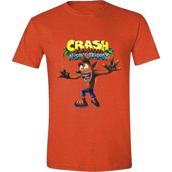 Cover for Crash Bandicoot · CRASH BANDICOOT - T-Shirt Crazy Crash Face (Leksaker) [size L]