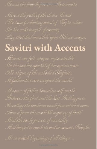 Cover for Sri Aurobindo · Savitri with Accents (Paperback Bog) (2013)