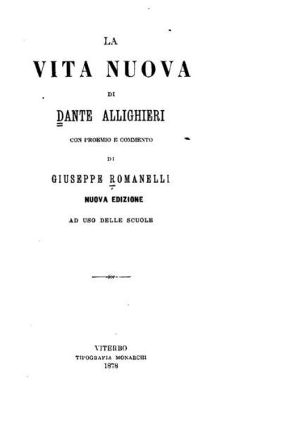 Cover for MR Dante Alighieri · La Vita Nuova (Taschenbuch) (2015)