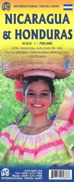 Cover for ITM Publications · Nicaragua &amp; Honduras, International Travel Map (Print) (2019)