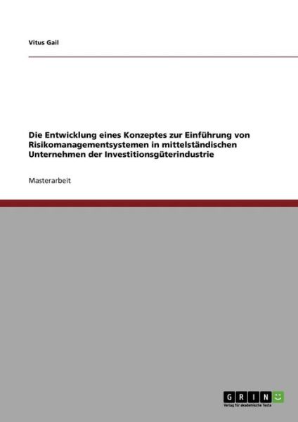 Cover for Gail · Die Entwicklung eines Konzeptes zu (Book) [German edition] (2009)