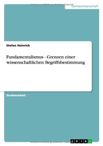 Cover for Heinrich · Fundamentalismus - Grenzen ein (Book) [German edition] (2013)