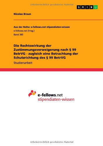 Cover for Nicolas Braun · Die Rechtswirkung der Zustimmungsverwei (Book) [German edition] (2012)