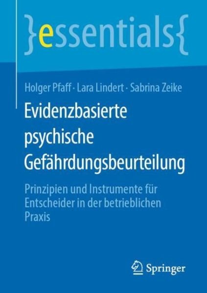 Evidenzbasierte psychische Gefähr - Pfaff - Bøger -  - 9783658280666 - 1. november 2019