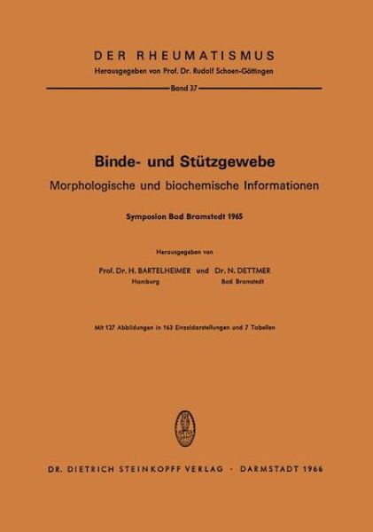 Cover for H Bartelheimer · Binde- und Stutzgewebe - Der Rheumatismus (Paperback Book) [1966 edition] (1994)