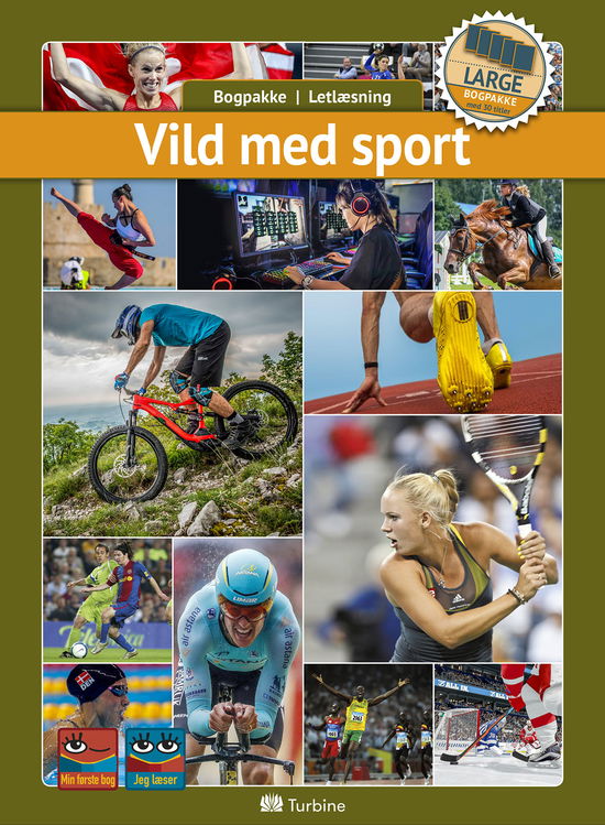 Cover for Bogpakke, letlæsning, fakta · Bogpakke: Vild med sport (LARGE 30 bøger) (Innbunden bok) [1. utgave] (2021)