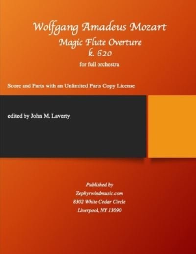 Cover for Wolfgang Amadeus Mozart · The Magic Flute Overture K. 620 (Pocketbok) (2020)