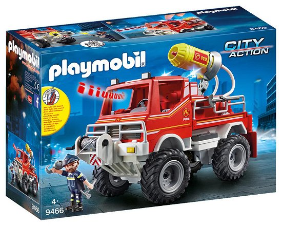 Playmobil - Playmobil 9466 Brandweer Terreinwagen met Waterkanon - Playmobil - Produtos - Playmobil - 4008789094667 - 1 de agosto de 2019