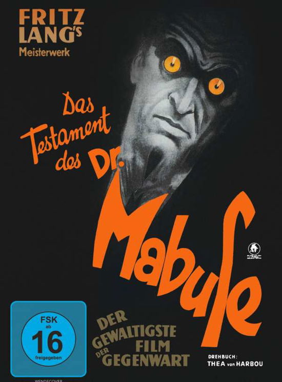 Cover for Fritz Lang · Das Testament Des Dr.mabuse (DVD) (2021)