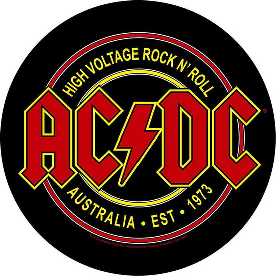 AC/DC Back Patch: High Voltage Rock N Roll - AC/DC - Fanituote - PHD - 5055339762667 - maanantai 19. elokuuta 2019