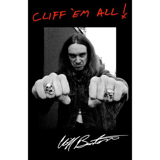 Metallica Textile Poster: Cliff 'Em All - Metallica - Fanituote -  - 5055339788667 - 
