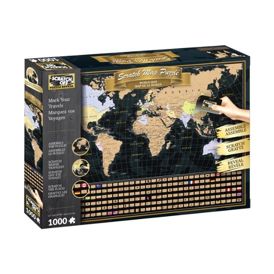 Cover for World Map Scratch Off 1000pc Puzzle (Pocketbok) (2023)