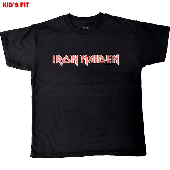 Cover for Iron Maiden · Iron Maiden Kids T-Shirt: Logo (9-10 Years) (T-shirt) [size 9-10yrs] [Black - Kids edition]