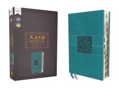 NASB, Thinline Bible, Leathersoft, Teal, Red Letter, 2020 Text, Thumb Indexed, Comfort Print - Zondervan - Books - Zondervan - 9780310456667 - April 6, 2021