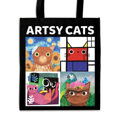 Cover for Mudpuppy · Artsy Cats Reusable Shopping Bag (CLOTHES) (2020)