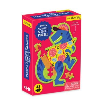 Pizzasaurus 48 Piece Mini Scratch & Sniff Puzzle - Mudpuppy - Board game - Galison - 9780735378667 - August 31, 2023