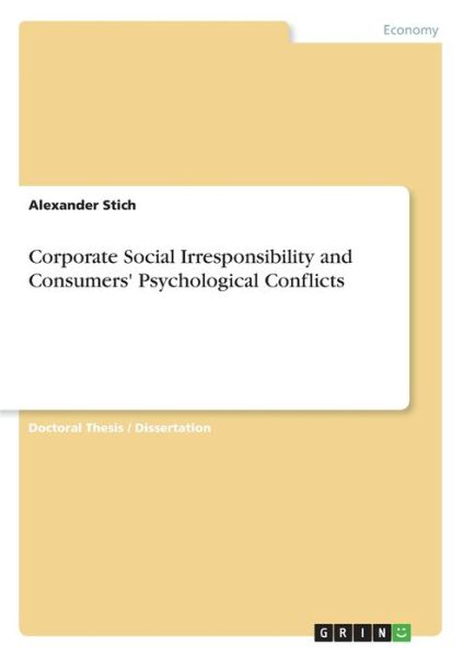 Cover for Stich · Corporate Social Irresponsibility (Book)