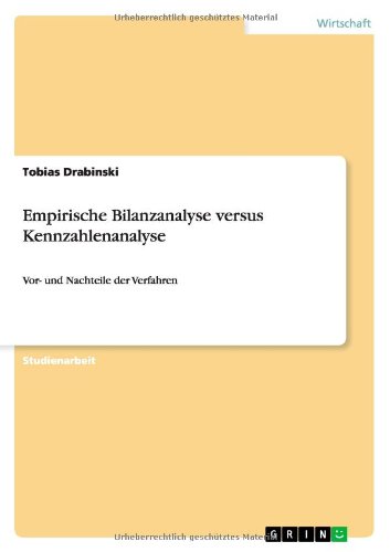 Cover for Drabinski · Empirische Bilanzanalyse vers (Book) [German edition] (2014)