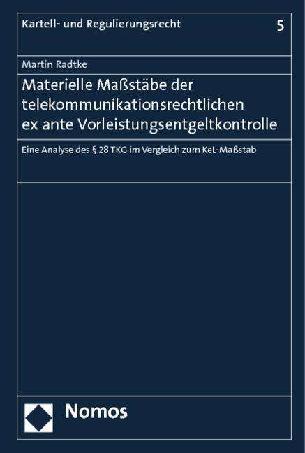 Cover for Radtke · Materielle Maßstäbe der telekomm (Book)