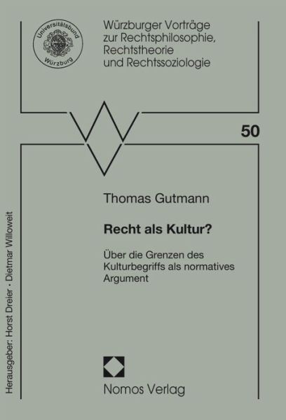 Cover for Gutmann · Recht als Kultur? (Book) (2015)