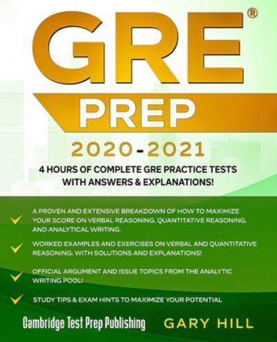 Cover for Gary Hill · GRE Prep 2020-2021 (Paperback Book) (2020)