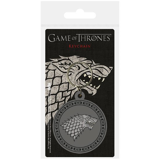 Game Of Thrones: Stark Rubber Keychain (Portachiavi) - Keyrings - Merchandise - PYRAMID - 5050293383668 - February 7, 2019