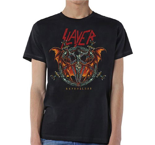Slayer Unisex T-Shirt: Demon Christ Repentless - Slayer - Fanituote - Global - Apparel - 5055979996668 - 