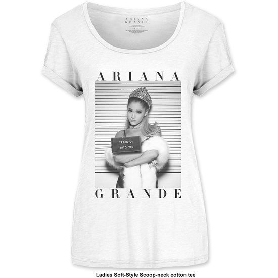 Ariana Grande Ladies T-Shirt: Mug Shot - Ariana Grande - Produtos -  - 5056170642668 - 