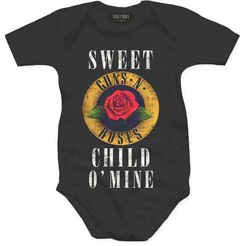 Cover for Guns N Roses · Guns N' Roses Kids Baby Grow: Child O' Mine Rose (12-18 Months) (Klær) [size 1-2yrs] [Black - Kids edition]