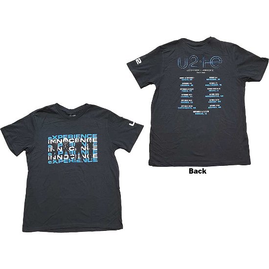 U2 Unisex T-Shirt: Repeat Logo (Ex-Tour & Back Print) - U2 - Merchandise -  - 5056561002668 - 