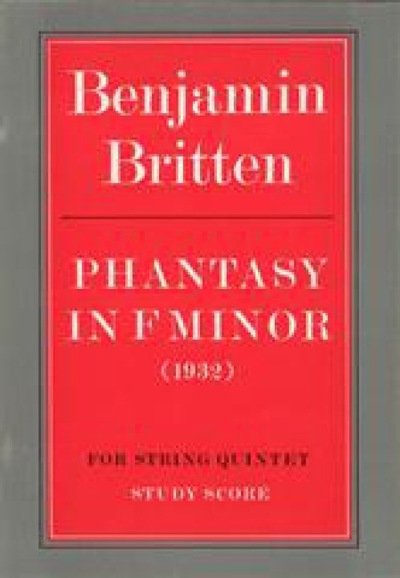 Cover for Benjamin Britten · Phantasy in F Minor (Paperback Book) (1998)