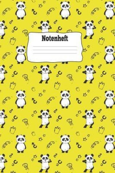 Cover for Gitarren Tab · Notenheft : Notenheft gelb mit Pandas , 120 beschreibbare Seiten, 6x9 Zoll (Pocketbok) (2019)