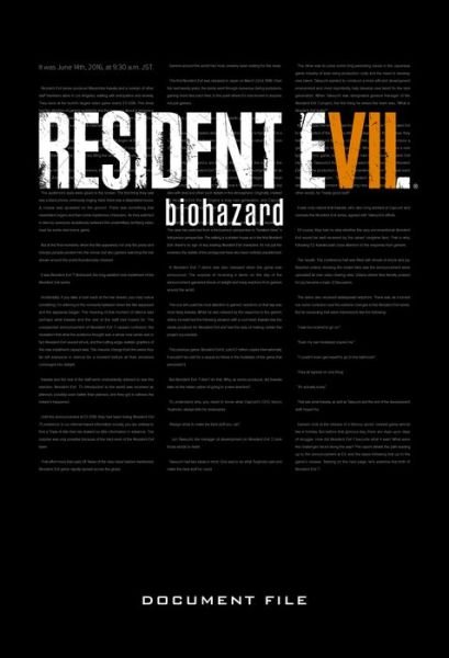 Cover for Capcom · Resident Evil 7: Biohazard Document File (Gebundenes Buch) (2020)