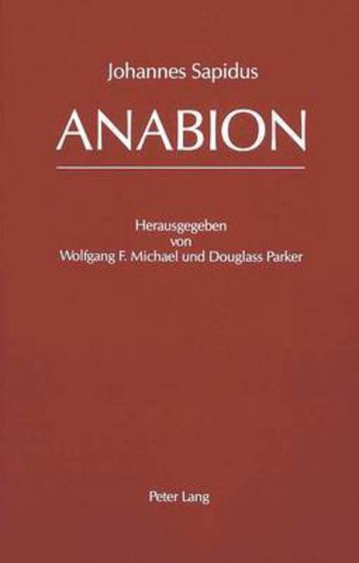 Cover for Marian Michael · Anabion 1540: Text lateinisch und deutsch (Pocketbok) (1991)