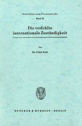 Cover for Wahl · Die verfehlte internationale Zustä (Book) (1974)