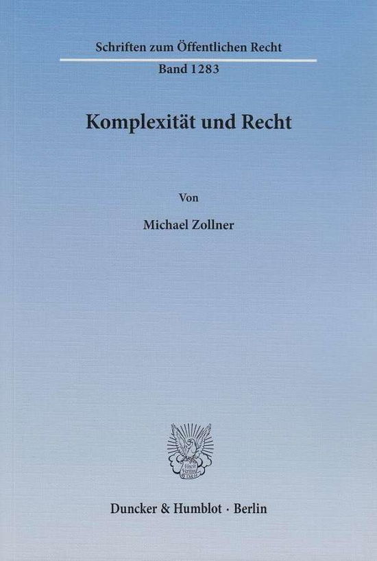 Cover for Zollner · Komplexität und Recht. (Book) (2014)