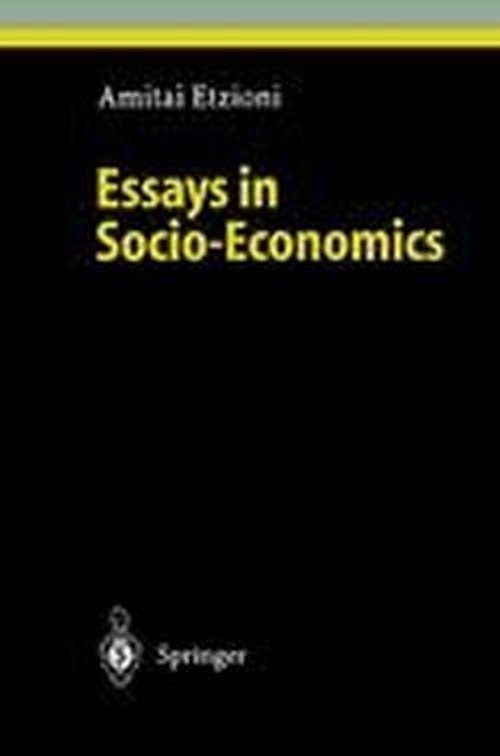 Cover for Amitai Etzioni · Essays in Socio-Economics - Ethical Economy (Gebundenes Buch) [1999 edition] (1999)