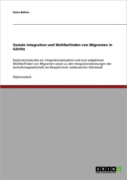 Cover for Bühler · Soziale Integration und Wohlbefi (Book) [German edition] (2007)