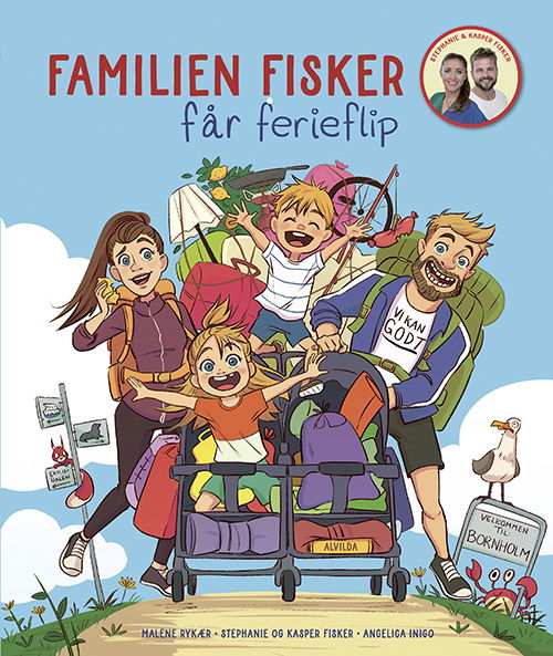 Malene Rykær, Kasper Fisker, Stephanie Fisker · Familien Fisker: Familien Fisker får ferieflip (Inbunden Bok) [1:a utgåva] (2023)