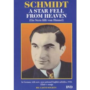 Cover for Joseph Schmidt · A Star Fell From Heaven (DVD)