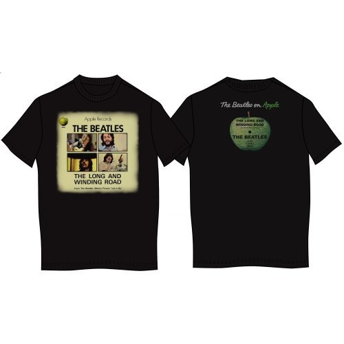 Cover for The Beatles · The Beatles Unisex T-Shirt: Vintage Long &amp; Winding Road (Back Print) (T-shirt) [size S] [Black - Unisex edition]
