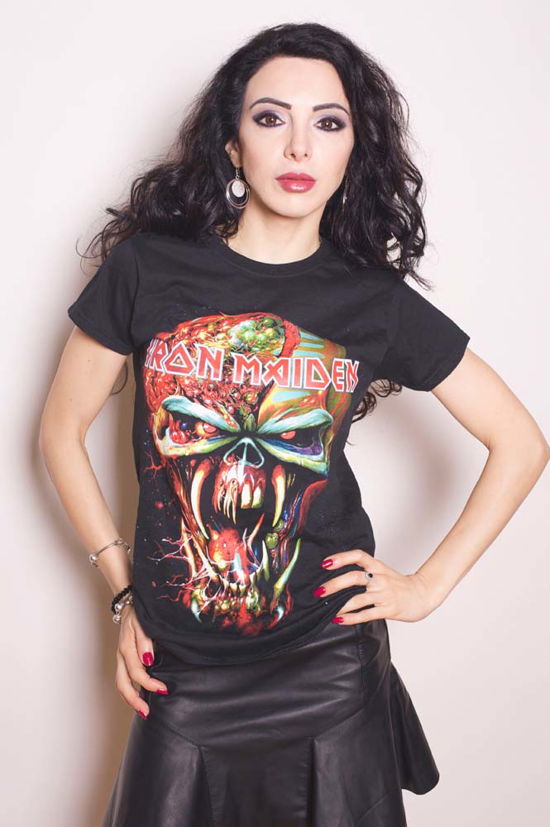 Iron Maiden Ladies T-Shirt: Final Frontier (Skinny Fit) - Iron Maiden - Produtos - Global - Apparel - 5055295345669 - 