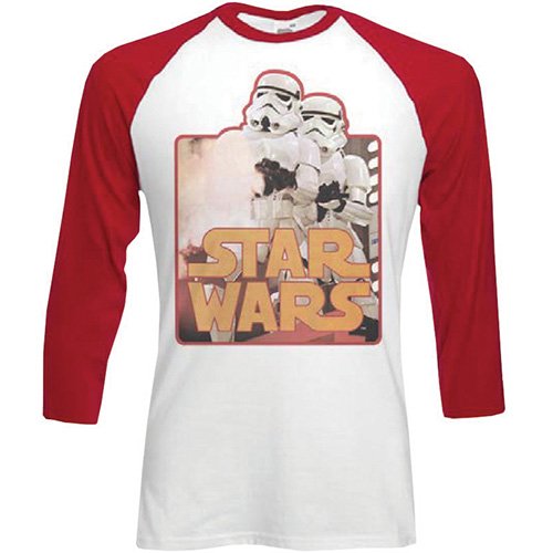 Cover for Star Wars · Star Wars Unisex Raglan T-Shirt: Storm Troopers (Bekleidung) [size S] [Red, White - Unisex edition]