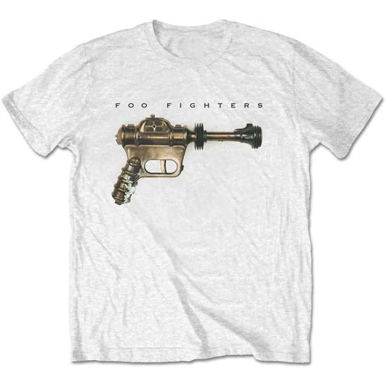 Cover for Foo Fighters · Foo Fighters Unisex T-Shirt: Ray Gun (White) (T-shirt) [size S] [White - Unisex edition] (2020)