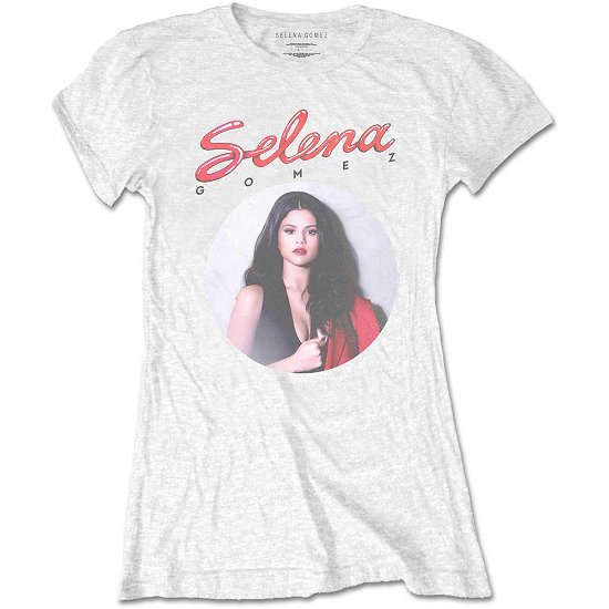 Cover for Selena Gomez · Selena Gomez Ladies T-Shirt: 80's Glam (T-shirt) [size S] [White - Ladies edition]