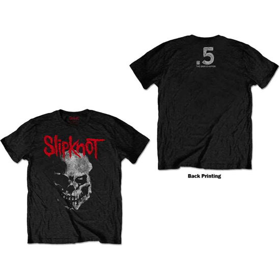 Slipknot Unisex T-Shirt: Gray Chapter Skull (Back Print) - Slipknot - Fanituote -  - 5056368646669 - 