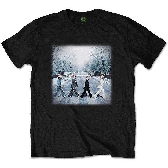 Cover for The Beatles · The Beatles Unisex T-Shirt: Abbey Christmas (T-shirt) [size S] [Black - Unisex edition]