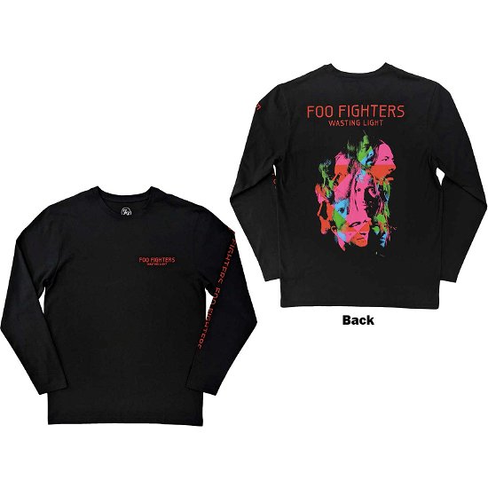 Foo Fighters Unisex Long Sleeve T-Shirt: Wasting Light (Back & Sleeve Print) - Foo Fighters - Koopwaar -  - 5056561089669 - 